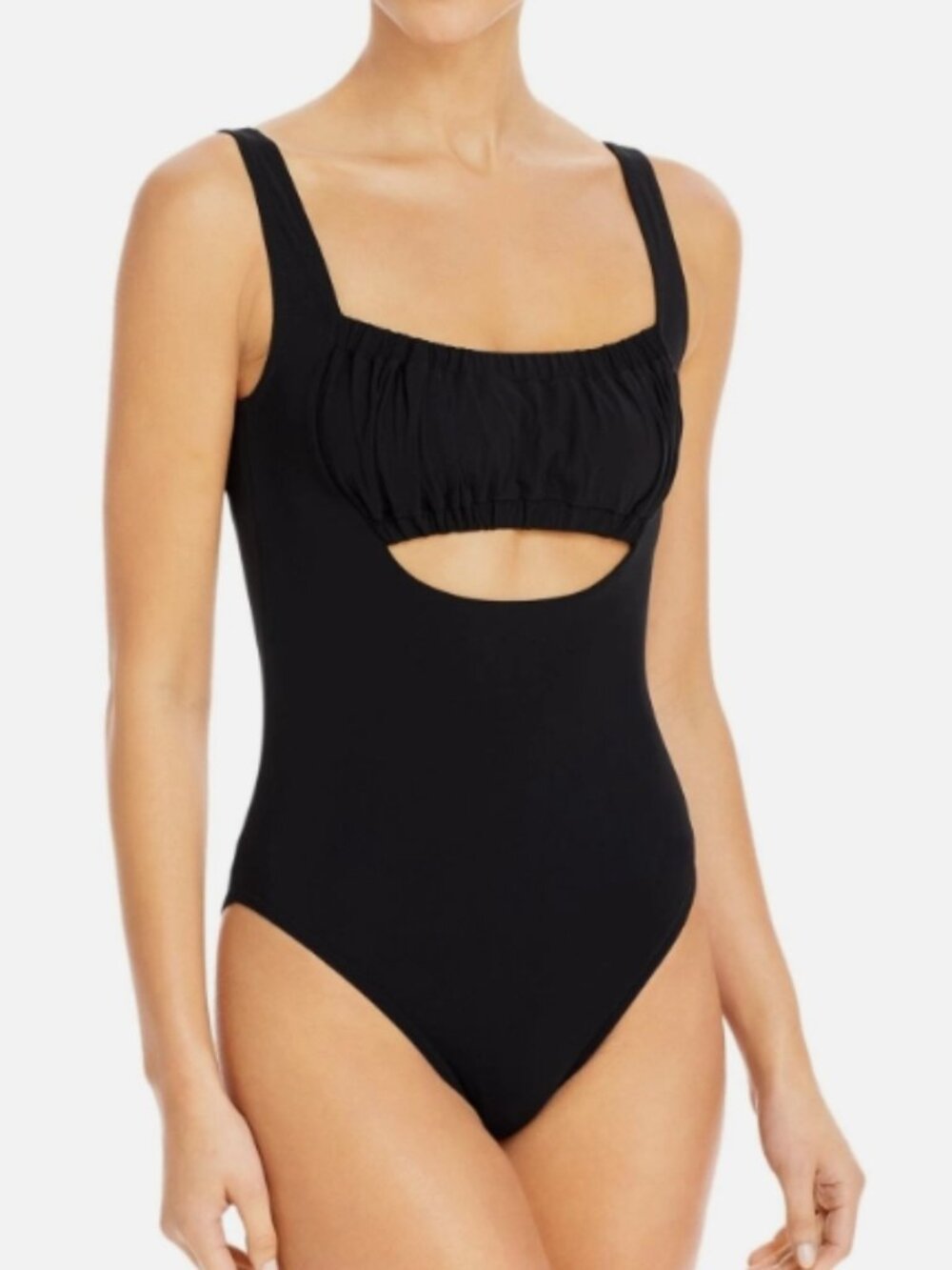 NWT! Karla Colletto Black Zadie Cutout One Piece Swimsuit NEW!